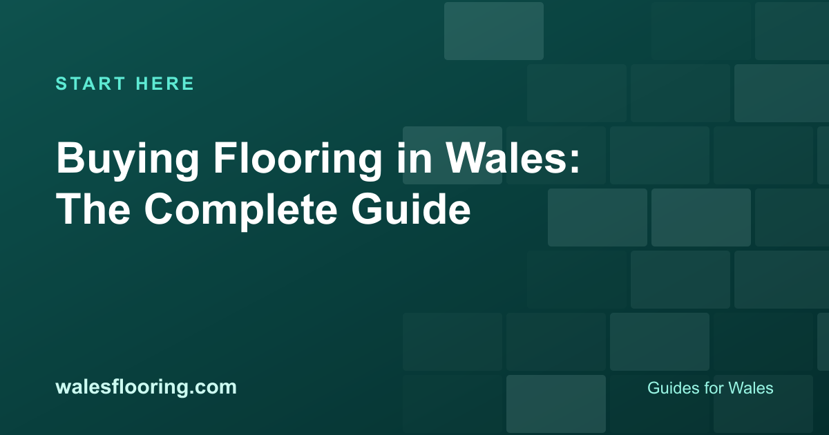 Illustration card titled Buying Flooring in Wales: The Complete Guide